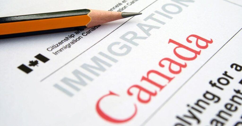 write an image caption for Immigration to Canada
